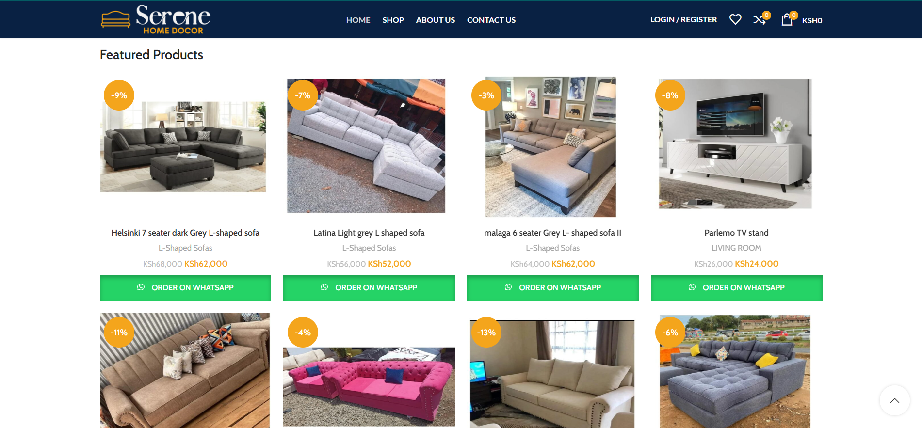 Serene Home Decor - E-commerce Website Development