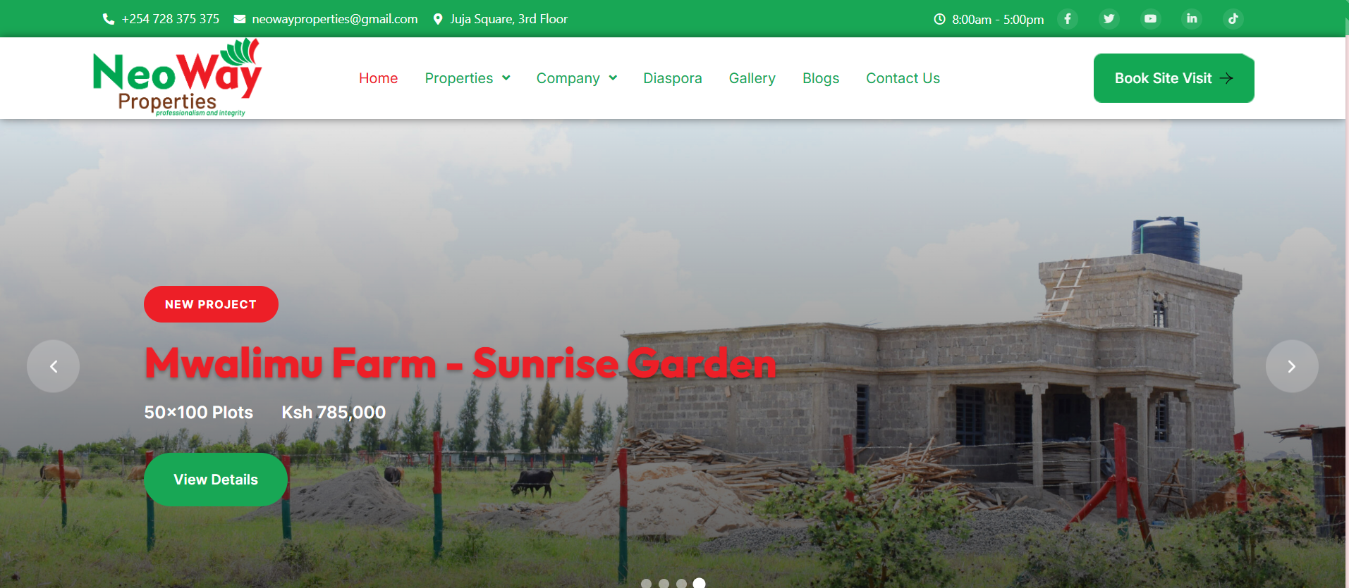 Neoway Properties – Real Estate Website Development