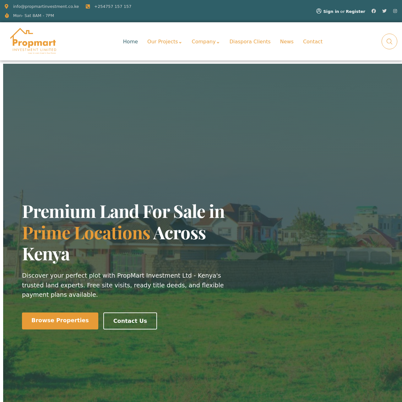 Propmart Investment Ltd - Real Estate Website Project