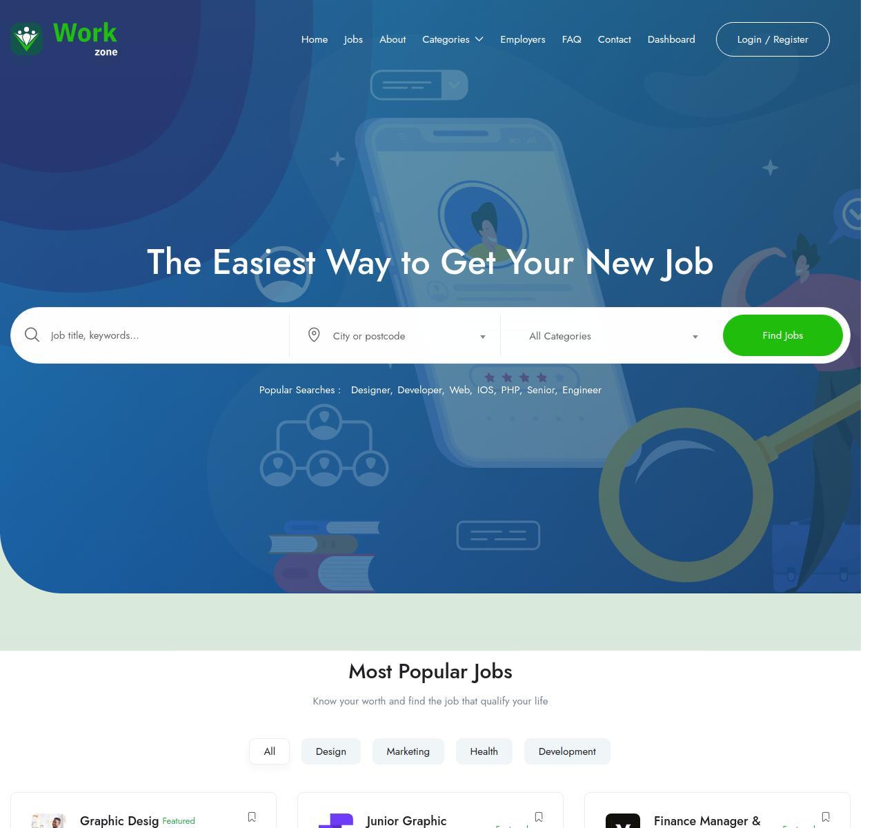 Work Zone Job Portal Website